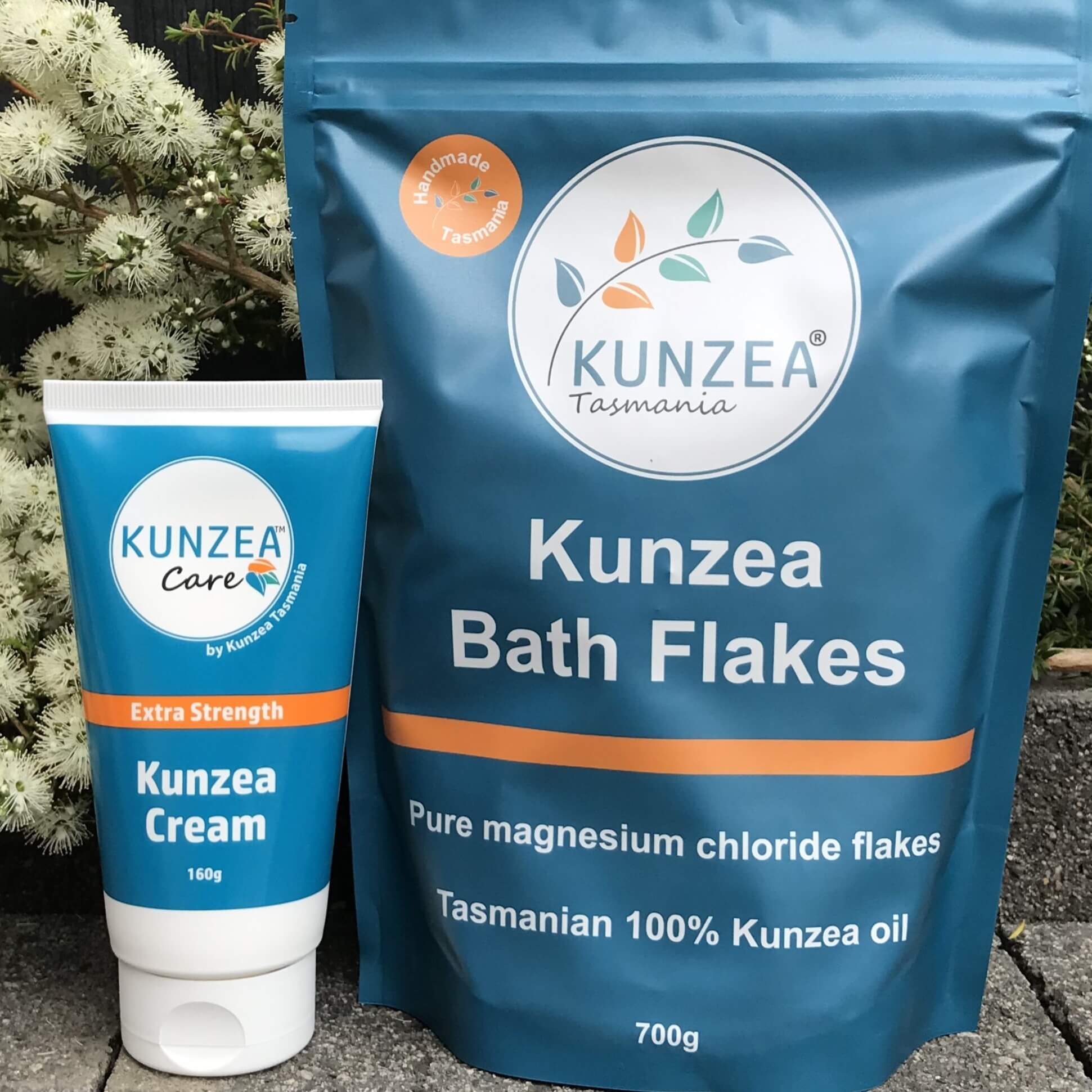 Kunzea Tasmania bath & 'extra strength' cream set