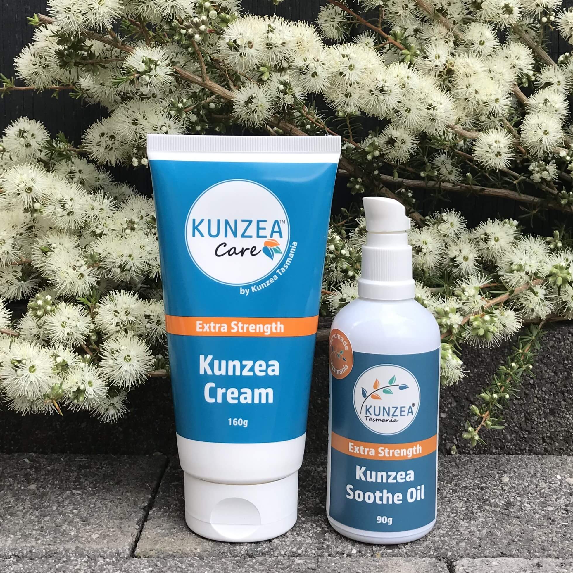 Kunzea Tasmania 'extra strength' soothe oil & cream set