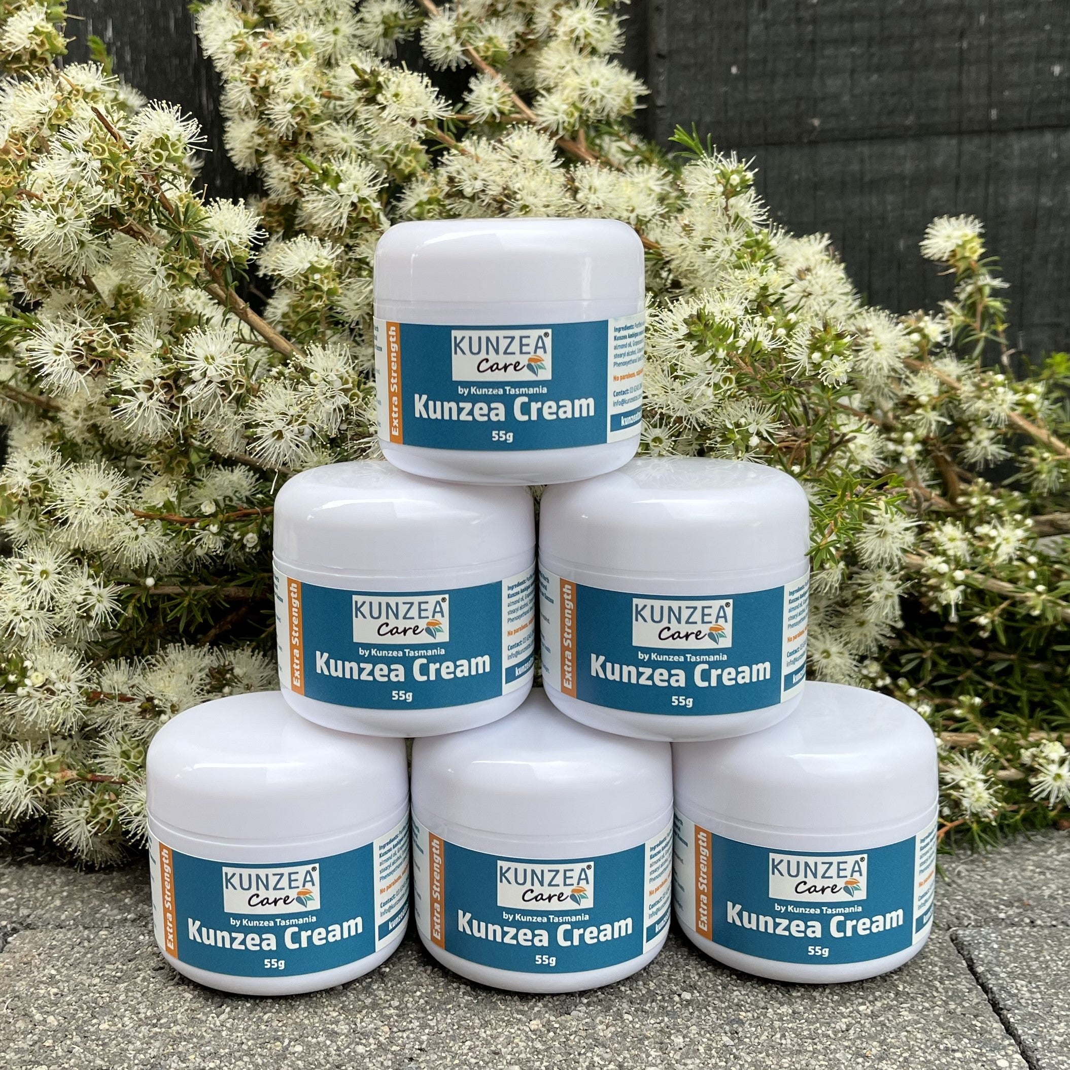 Kunzea Tasmania 'extra strength' cream six pot set